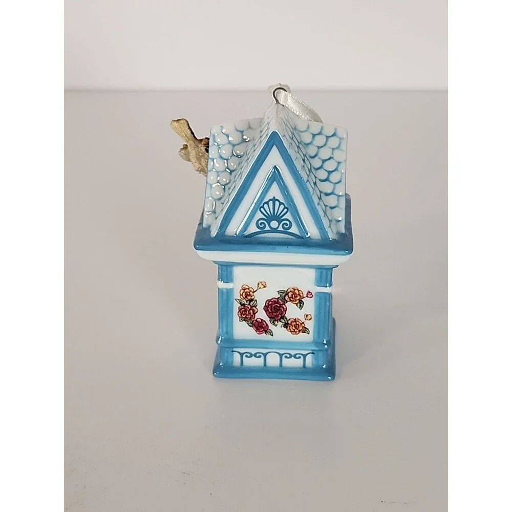 Birdhouse Ornament 2000 Bradford Editions Dewdrop Dwelling #68565 Porcelain